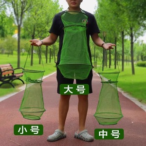Folding Fish Net Basket Nylon Mesh Trap For Crabs Lobsters Anti Jumping Quick Drying Fishing Cage Foldable Outdoor Use - Product Image 2