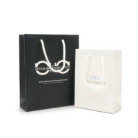 Sacs shopping en papier de luxe personnalisés avec logo imprimé, sacs d'emballage haut de gamme pour magasins d'optique