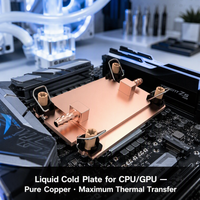 Plaque froide liquide FSW à tubes brasés sous vide, usinée au pistolet, pour refroidissement direct sur puce (D2C) de CPU/GPU pour racks de serveurs IA