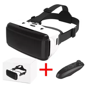 Newly Flat Design Headset Mobile Phone VR Headsets 3D Box Glasses VR with control remote Virtual Reality Headsets