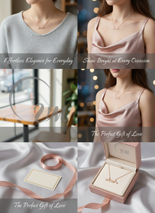 Collar de Oro Rosa M con Incrustaciones de Diamantes en Forma de Corazón con Corte Brillante de 18K de la Serie CHIC, Cadena de Estilo Clásico - Product Image 4