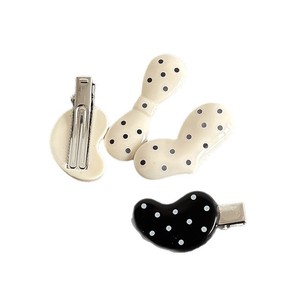 Épingle à cheveux pour chien en résine faite à la main, style coréen, motif vague et nœud, accessoires pour franges - Product Image 1