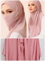 Voiles Hijabs Niqab de Dubaï 2025 en Gros – Voiles de Prière Islamiques pour Femmes, Couvre-Visage Musulman de Dubaï