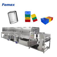 Laveuse à bulles pneumatique Fomax pour paniers, machine de déstockage de plateaux à œufs, machine de lavage de plateaux