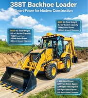 Backhoe Loader 388T yang Handal dan Tahan Lama, Biaya Perawatan Rendah, Traksi Kuat, Tipe Roda, Mesin Penggali