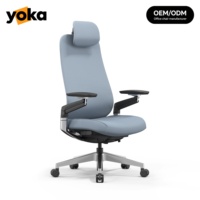 Nouvelle chaise de bureau ergonomique haut de gamme réglable et pivotante en maille, avec dossier en alliage d'aluminium et coussin épais, luxe exécutif