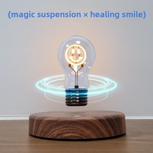 <b>Light</b> Bulb Night <b>Light</b> Magnetic Floating <b>Plug</b>-<b>in</b> Desk Lamp Touch Control LED Warm White Minimalist Lighting - Product Image 2