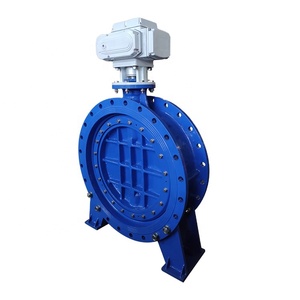 วาล์วปีกผีเสื้อ DN800 ขนาด 32 นิ้ว ซีลนุ่ม PTFE  หน้าแปลนเหล็กคาร์บอนฟอร์จ - Product Image 1