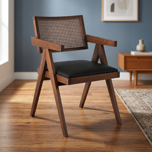 Sillas de Interior Elegantes y Cómodas de Color Negro para Restaurantes y Hoteles con Base de Madera - Product Image 3