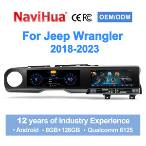 NaviHua New Style Android Touch screen Radio for Jeep Wrangler 2018-2023 Car LCD Touchscreen GPS Navigation <b>Player</b> Dual 10.25'' - Product Image 1
