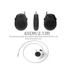 Casco antirrobo portátil Combinación ajustable Bloqueo de cable retráctil <span class=keywords><strong>para</strong></span> bicicleta scooter - Product Image 2