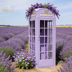 OLER fabbrica diretta su misura cabina telefonica rosa classico stile londra decorazioni di nozze economiche - Product Image 4
