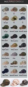 Gorra Táctica de Camuflaje para Senderismo, Camping y Caza, 27 Colores, con Cierre de Velcro - Product Image 6