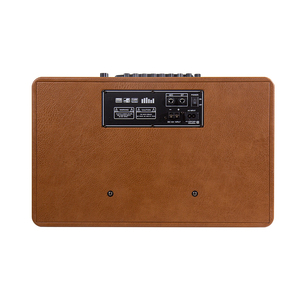 ลำโพงพกพา 80W 3 ทาง ดีไซน์ย้อนยุค หนังและไม้ พร้อมไมโครโฟนคาราโอเกะ TWS USB FM AUX แบตเตอรี่ตะกั่วกรด รุ่น T-125 - Product Image 6