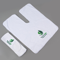 Serviette de soin du visage en microfibre personnalisée en forme de U pour esthéticienne, cosmétologue, massothérapeute