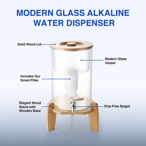 Thuisgebruik Glas Alkalisch Waterfilter <span class=keywords><strong>Dispenser</strong></span> Aanrecht Waterfiltratiesysteem Verwijdert Chloormetalen En Sedimenten - Product Image 1
