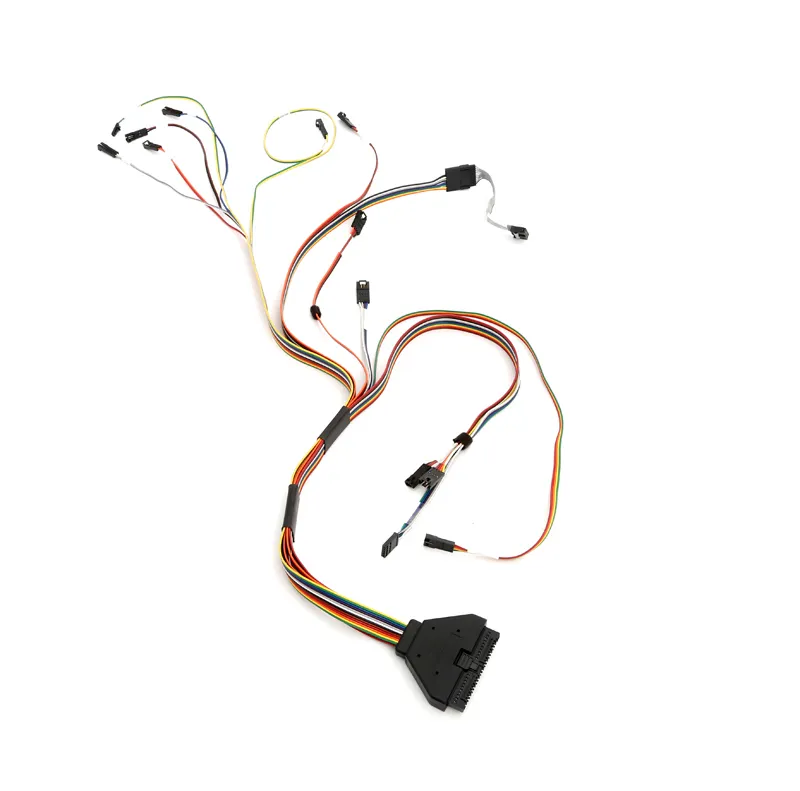 Custom flexible rainbow flat cable with 50P overmolded connector
