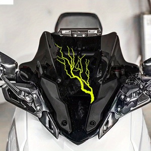Autocollants de moto imperméables populaires de haute qualité pour la décoration du corps, avec des motifs de tonnerre, de foudre et de fissures - Product Image 1