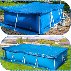 Bâche <span class=keywords><strong>de</strong></span> piscine rectangulaire en PE tissé imperméable et robuste 14 x 7 pieds pour piscine hors sol <span class=keywords><strong>de</strong></span> <span class=keywords><strong>jardin</strong></span> - Product Image 6
