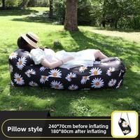 Canapé gonflable au design moderne, pliable et portable, avec coussin en tissu Oxford pour le camping, les pique-niques et les activités en plein air