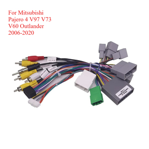 อะแดปเตอร์สายไฟวิทยุรถยนต์16พินตัวถอดรหัสกล่อง CANbus สำหรับ Mitsubishi Pajero 4 V97 V73ปลั๊กสาย V60 <span class=keywords><strong>Outlander</strong></span> 2006-2020 - Product Image 1