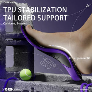 7A antibatterico 30 ° arco completo supporto piedi piatti plantare per solette sportive PORON di lunga data in piedi per l'escursionismo corsa jogging - Product Image 5