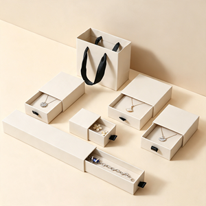 Boîte d'emballage en papier de style tiroir pour bijoux (boucles d'oreilles, bagues, colliers, bracelets) – Vente en gros - Product Image 5