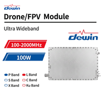 Module amplificateur de puissance à semi-conducteurs Dewin 100W, bande ultra large 100-2000 MHz, SSPA RF, PA micro-ondes haute puissance pour système de test EW