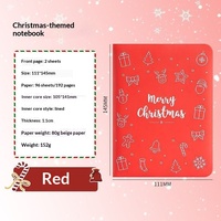 Carnet de notes étudiant personnalisé avec couverture en PU B6, reliure filigranée, vente en gros, bloc-notes ligné, OEM, petit cadeau portable pour Noël