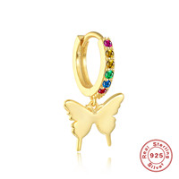 Glowluxe Ensemble de boucles d'oreilles créoles Huggie avec motifs Papillon, Croix, Cactus, Serpent, Étoile, Feuille, Abeille, Bijoux en gros