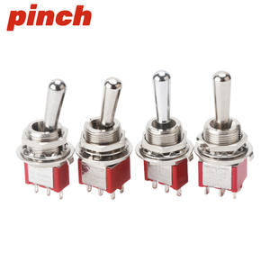 Pinch Toggle <b>Switch</b> 12mm Hole 2a 250v Spdt On On Metal Screw Terminal - Product Image 4