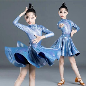 Robe de danse latine professionnelle pour filles vêtements de danse <span class=keywords><strong>Salsa</strong></span> pour enfants vêtements de scène latine pour compétitions d'enfants - Product Image 4