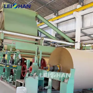 100 Tpd Kraftpapier-Produktionslinie vollautomatische Restpapier-Holzpulpe-Golppapier-Herstellungsmaschine