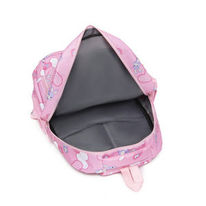 PLAYMAX PM176 New Fashion Durable Water Resistant Nylon Zipper Softback School <b>Backpack</b> Kids Kawaii Rabbit Characters Pendant - Product Image 2