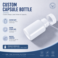 Bouteille en plastique vide écologique de 100 ml, 120 ml, 150 ml, portable, avec bouchon à vis, pour le conditionnement de bonbons et de pilules