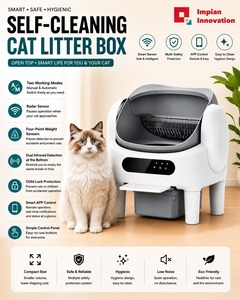 Bac à litière intelligent autonettoyant OEM 74L grande capacité avec contrôle à distance via application WiFi, en matériaux durables ABS+PP et sécuritaires pour les chats - Product Image 2