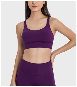 Sujetador deportivo de yoga para mujer al por mayor, top de fitness de talla grande con tiras, sexy, de alto impacto, con soporte y push-up, para entrenamiento de mujer y dama. - Product Image 5