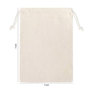 Custom Cotton <b>Drawstring</b> <b>Bag</b> with Dustproof Small <b>Canvas</b> Folding Style and Letter Pattern Custom Logo Option - Product Image 2