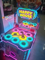 Machine de jeu de pêche aux souris double joueur pour enfants, à monnayeur, pour divertissement commercial, avec têtes de souris et de grenouilles, et fonction marteau