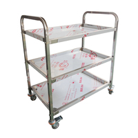 2025 chariot de cuisine en forme de carré chariot à farine en acier inoxydable chariot de cuisine distribution alimentaire pour l'utilisation hospitalière