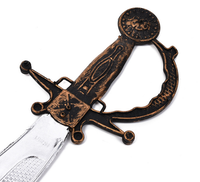 Épée de pirate en plastique pour Halloween, jeu de simulation d'épée de pirate en PVC pour enfants