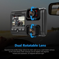 Kamera Dashboard Mobil Dual Lensa ADAS Black Box dengan WIFI FHD 1080p, Grosir Pabrik, Penglihatan Malam Hari