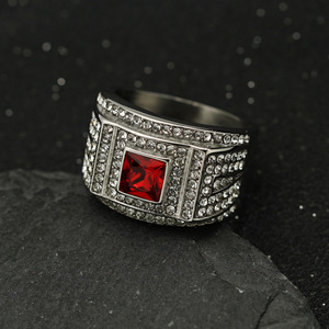 <span class=keywords><strong>Bague</strong></span> ouverte géométrique vintage en acier inoxydable 316L doré pour homme, <span class=keywords><strong>prix</strong></span> de gros - Product Image 4