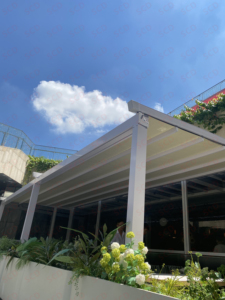 Auvent rétractable <span class=keywords><strong>en</strong></span> aluminium de <span class=keywords><strong>Pergola</strong></span> motorisée, diadème de haute qualité, système d'arcs, fausses tronzo, canopée - Product Image 2