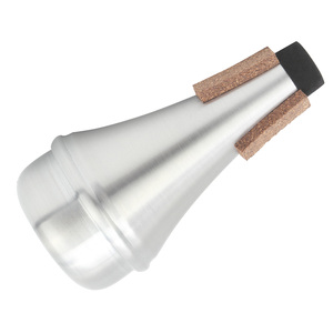 Sourdine droite pour <span class=keywords><strong>trompette</strong></span> en alliage d'aluminium argenté, accessoire d'entraînement pour instrument <span class=keywords><strong>de</strong></span> musique - Product Image 1