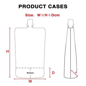Kho 350ml chất lỏng trong suốt Spout Pouch cho nước ép trái cây nhai kẹo cao su sữa Jelly tái sử dụng lưu trữ lâu dài hút vòi phun Túi - Product Image 2