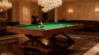 Table de billard professionnelle de 7 pieds pour la maison, en bois massif avec plateau en ardoise, style rustique personnalisé, pour tournoi, vente en gros d'usine