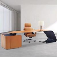 Bureau de direction moderne en bois convertible, durable et au design épuré pour le bureau à domicile