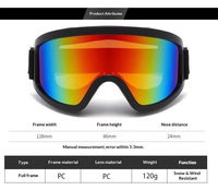 Lunettes de sport PC haute qualité avec lentilles de vision nocturne pour sports de plein air, cyclisme, moto, snowboard, ski – La sécurité avant tout