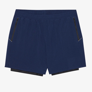 Shorts de course bleus pour hommes, taille élastique, respirants, tissés, légers, pour la gym, l'entraînement, le sport, décontractés, vêtements de sport d'été - Product Image 1